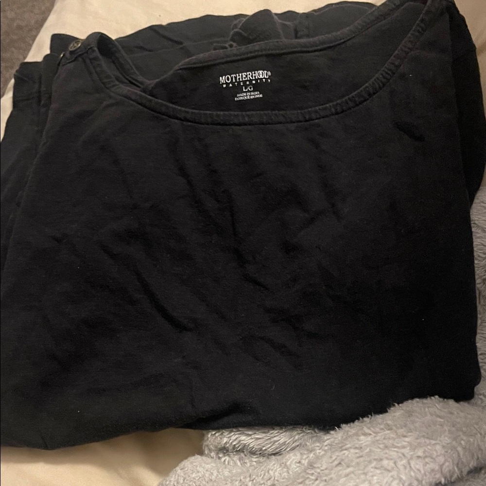 Motherhood Classic Black Maternity Tee